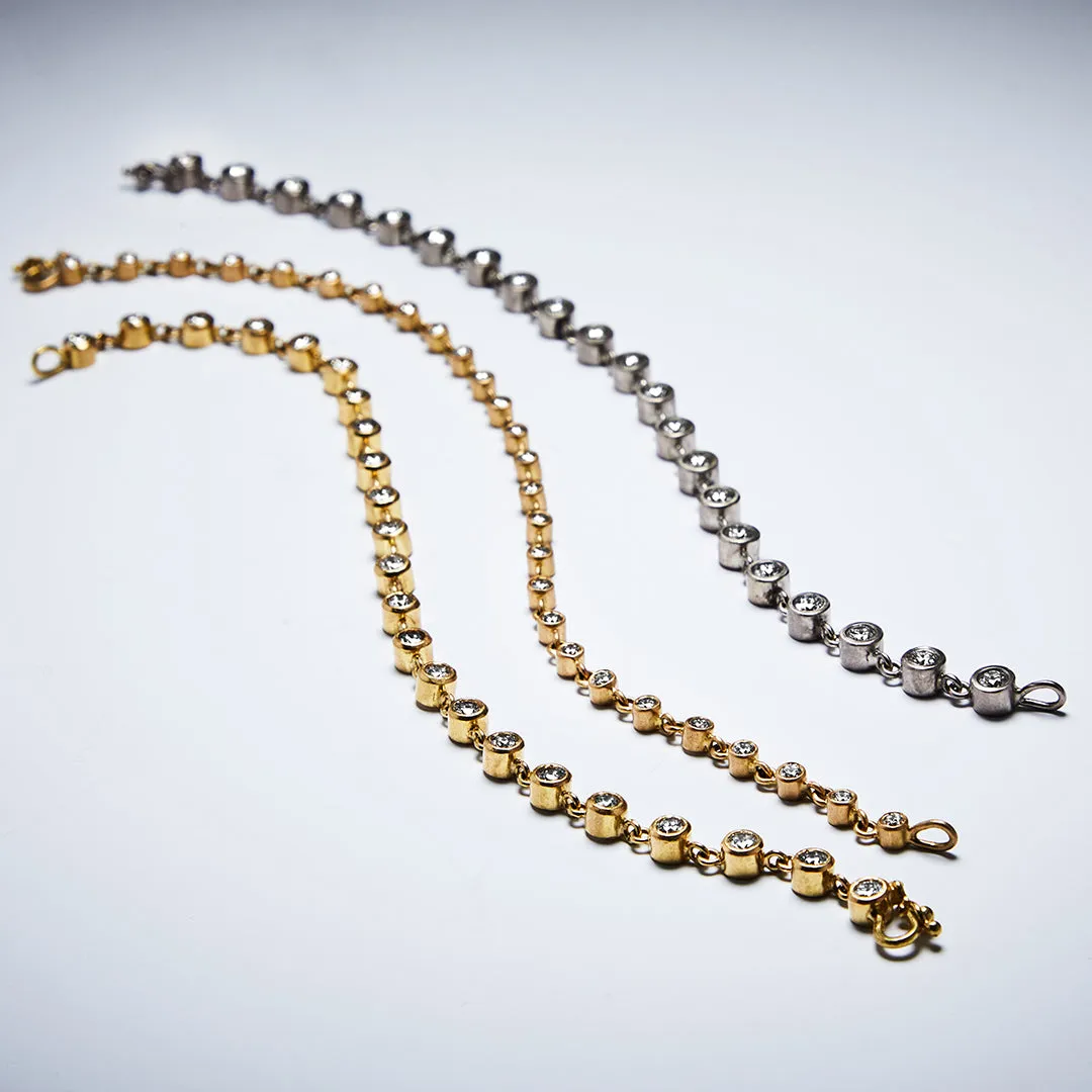Meadow Rivière Diamond Bracelet in 18K Alpine Gold