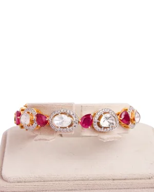 Meera Polki And Diamond Loose Bracelet