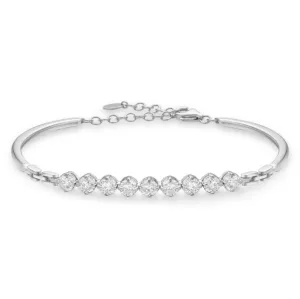 Memoire 18k White Gold Essentials Bangle Bracelet