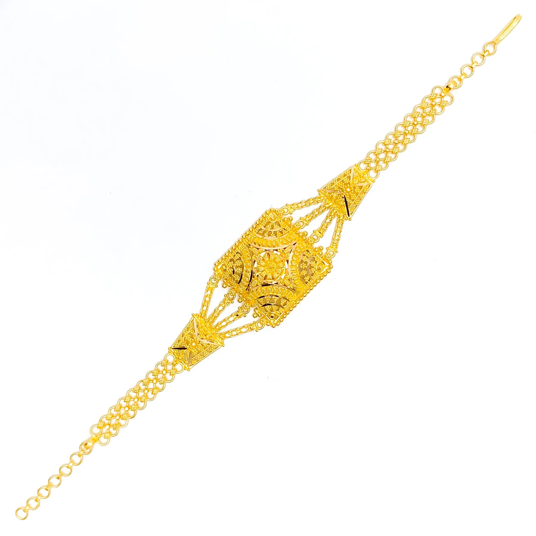 Mesmerizing Radiant 22k Gold Semi-Statement Bracelet