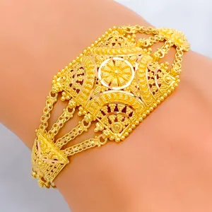 Mesmerizing Radiant 22k Gold Semi-Statement Bracelet