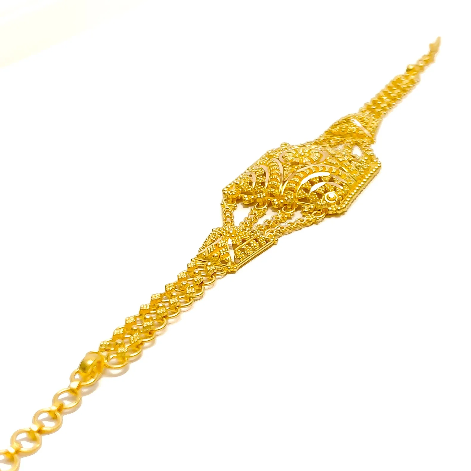 Mesmerizing Radiant 22k Gold Semi-Statement Bracelet