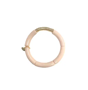 Millie b. The Skinnies Disc Bracelet - Light Tan