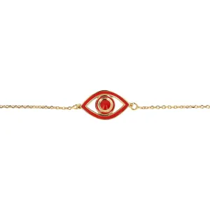 Mini Eye Bracelet with Red Enamel
