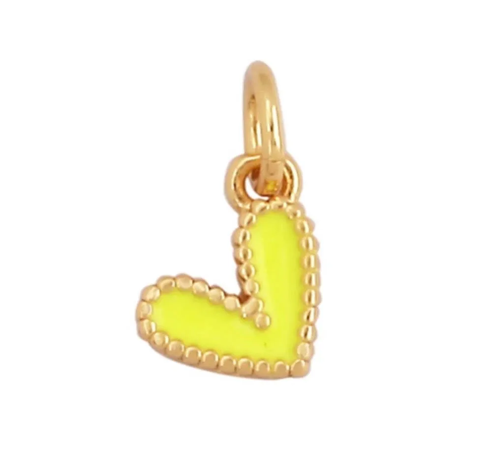 Mini Neon Heart Charm