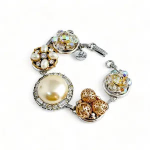 Mixed Bling Vintage Cluster Bracelet