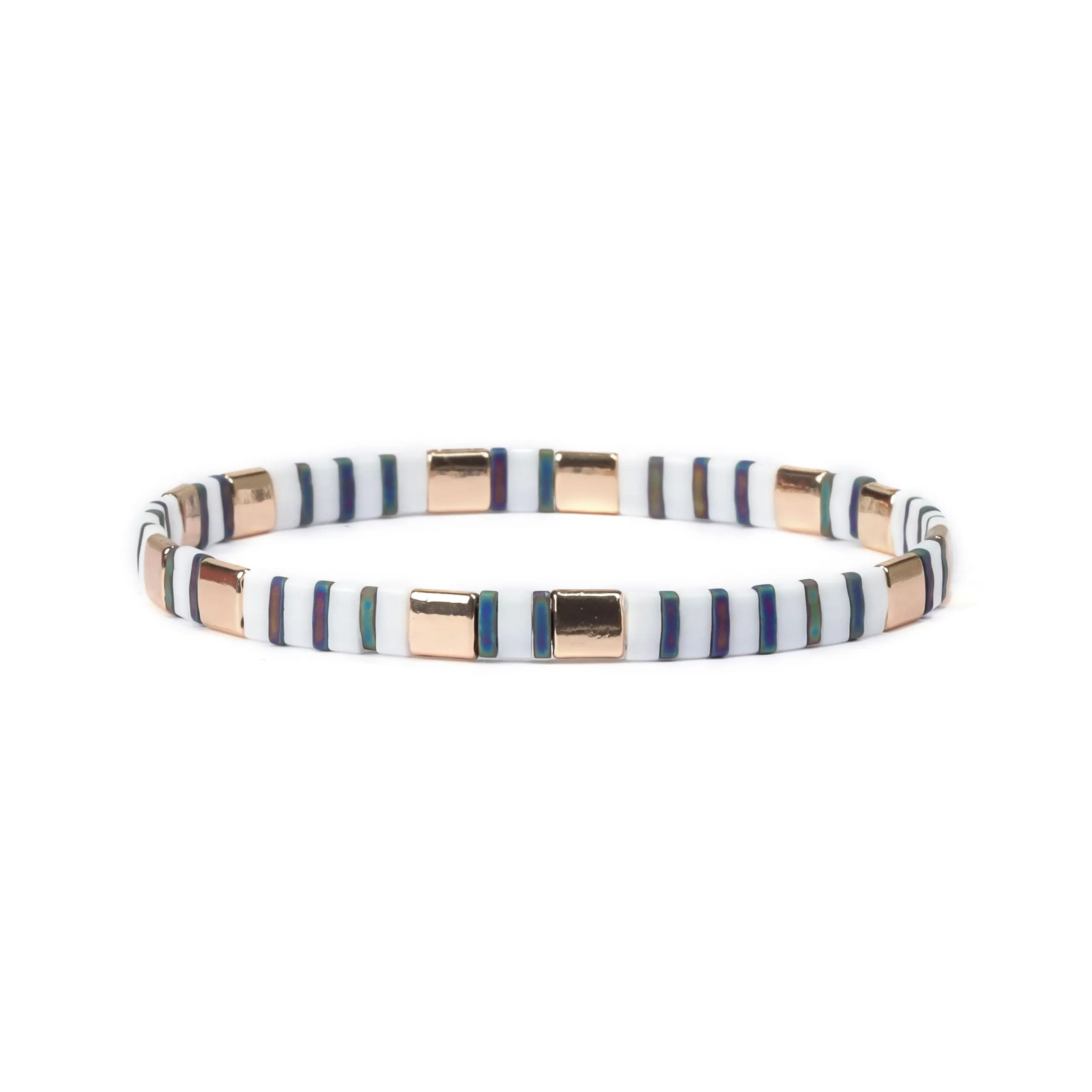 Miyuki Glass Tila Crystal Bracelet