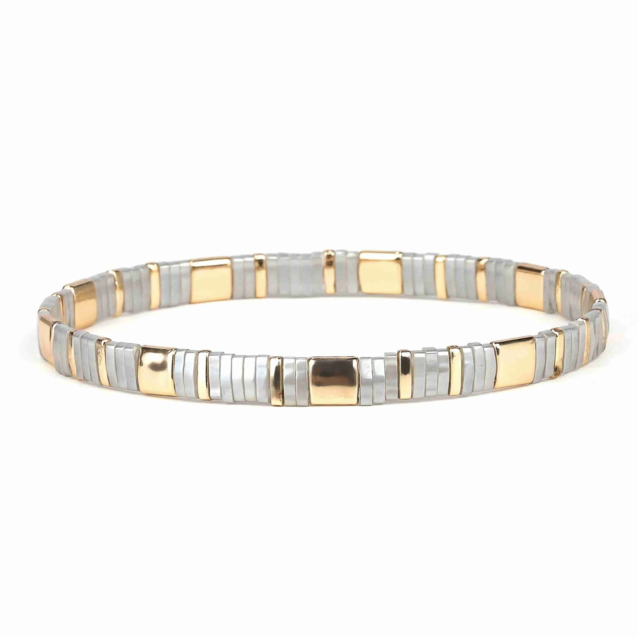 Miyuki Glass Tila Crystal Bracelet