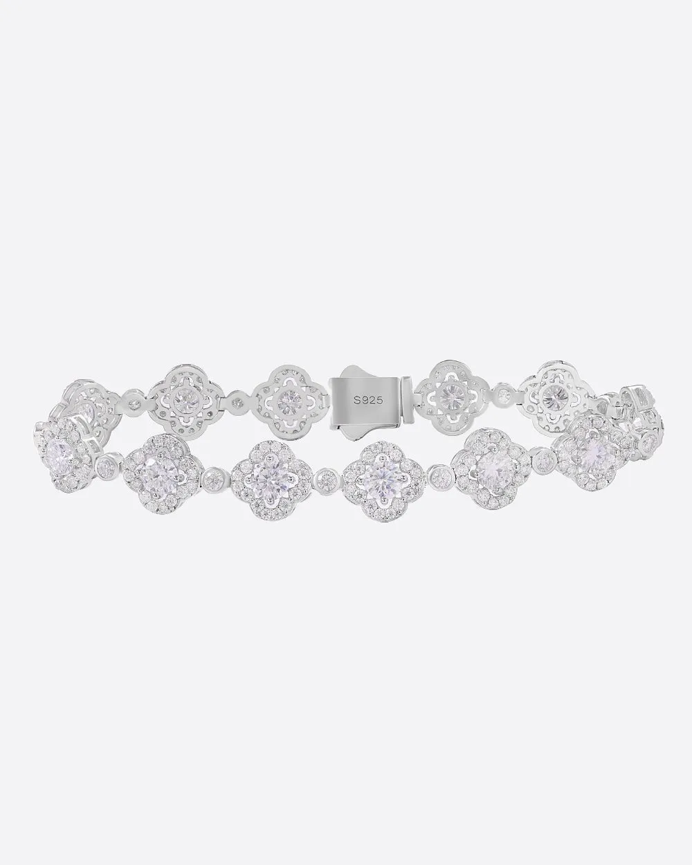 MOISSANITE ICED CLOVERS BRACELET.