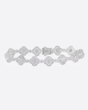 MOISSANITE ICED CLOVERS BRACELET.
