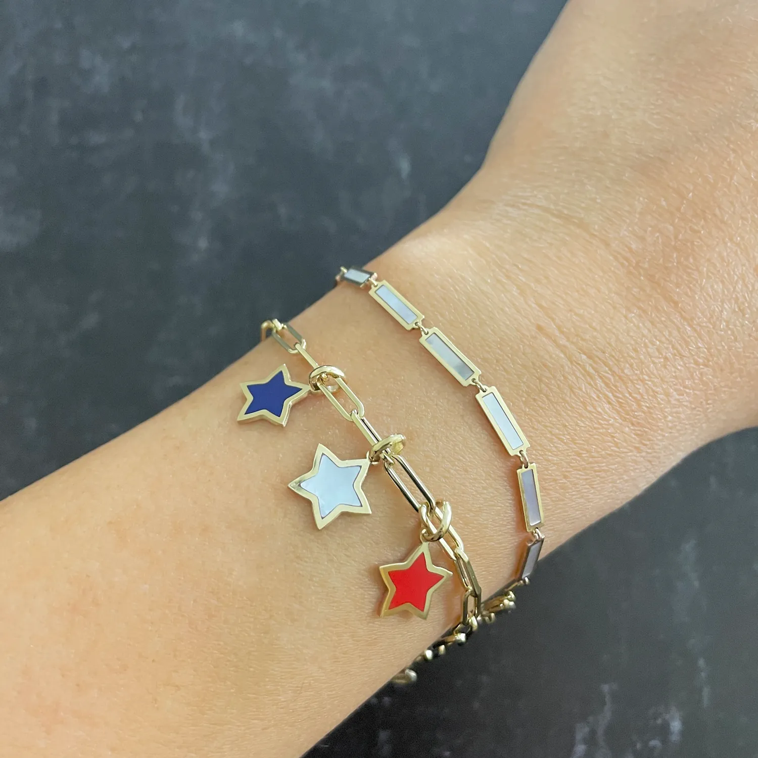 Mother of Pearl Bar Bracelet