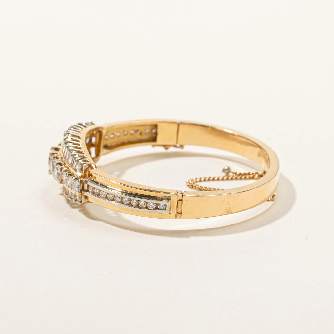 Multi Diamond Gold Bangle | 4.47ctw I1 G/H | 6"|
