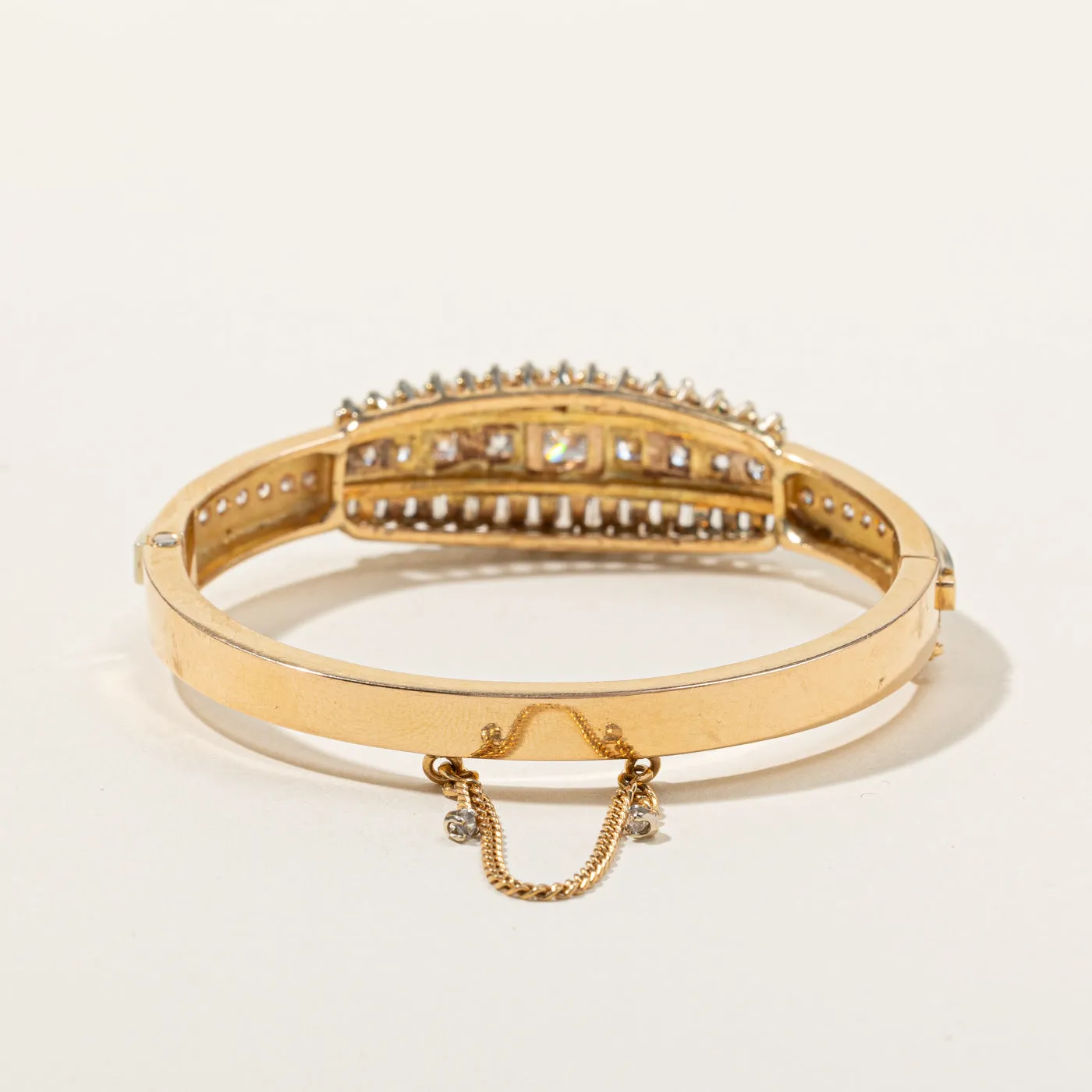 Multi Diamond Gold Bangle | 4.47ctw I1 G/H | 6"|