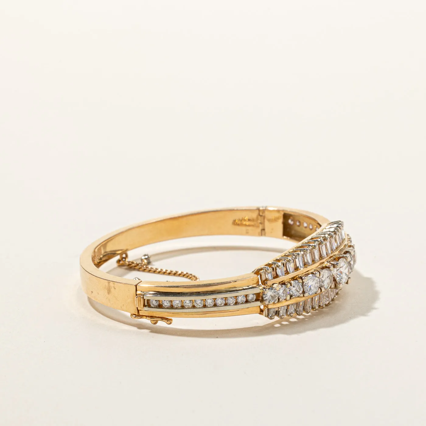 Multi Diamond Gold Bangle | 4.47ctw I1 G/H | 6"|