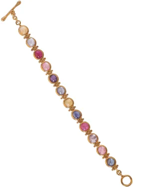Multi Sapphire Linked Bracelet
