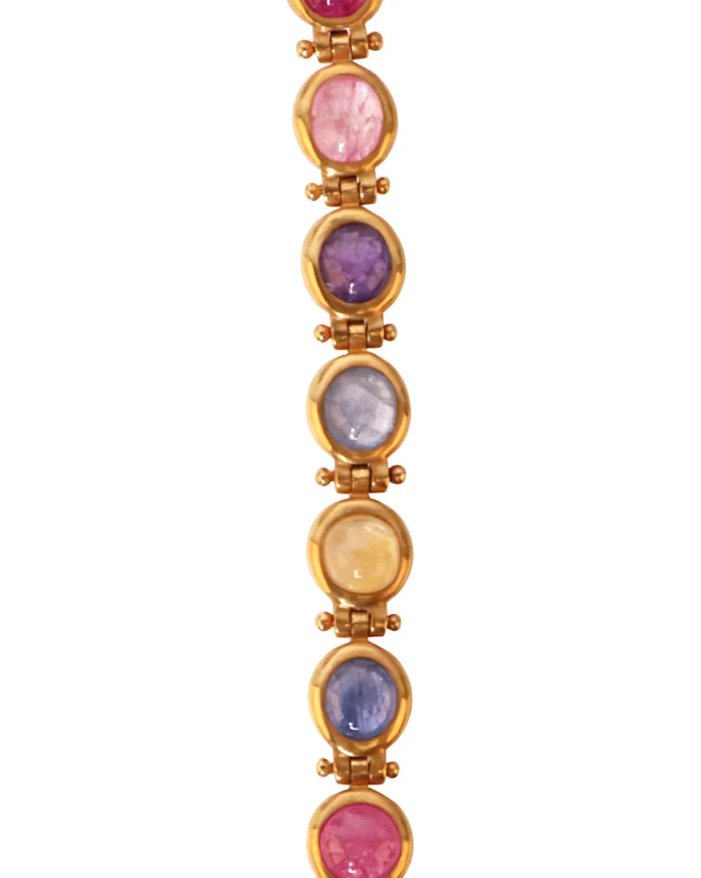 Multi Sapphire Linked Bracelet