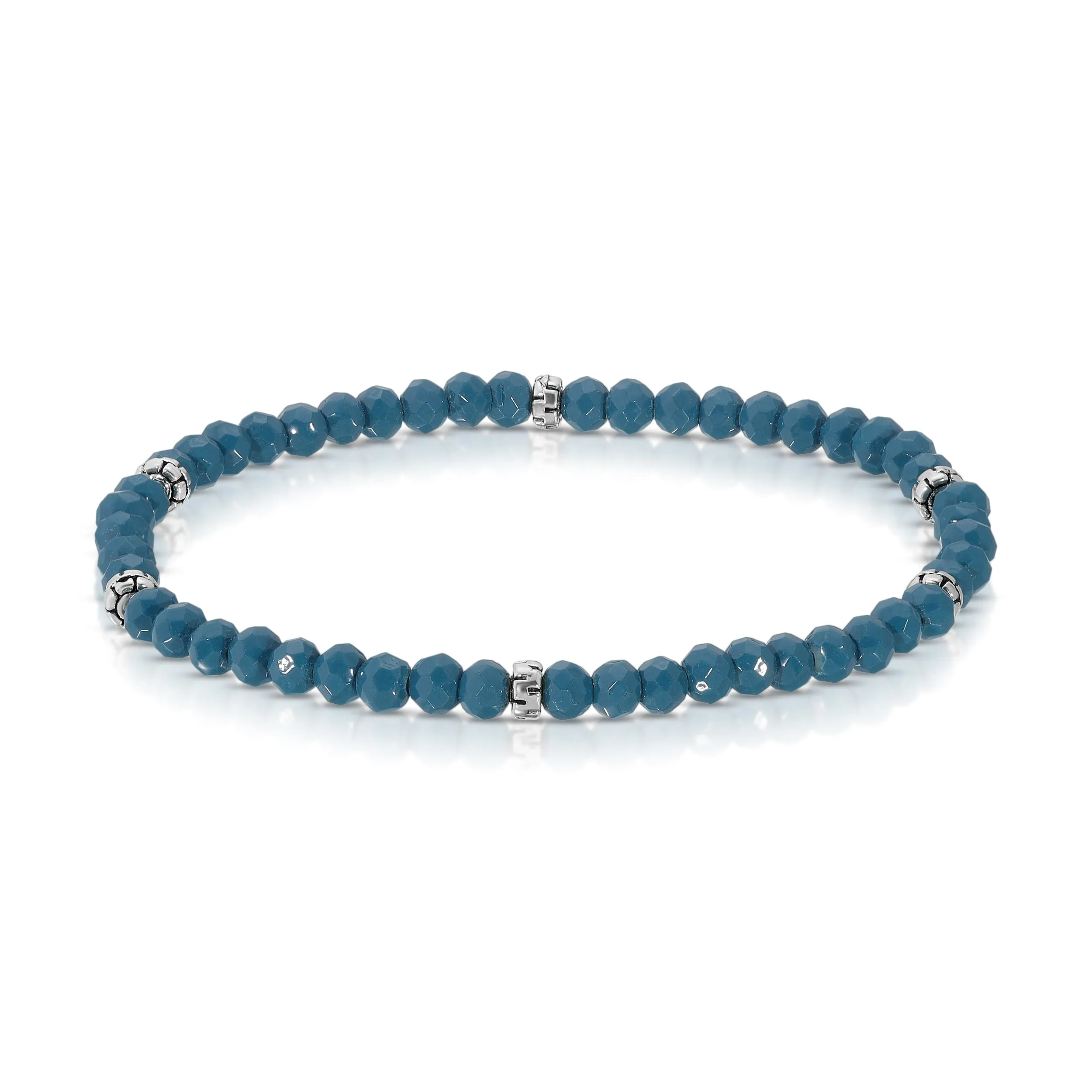 My FUN Colors Mini Crystal Bracelet Aegean Blue / Silver Accent