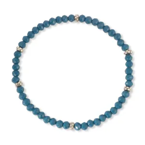 My FUN Colors Mini Crystal Bracelet Aegean Blue / Silver Accent