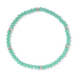 My FUN Colors Mini Crystal Bracelet Turquoise / Silver Accent