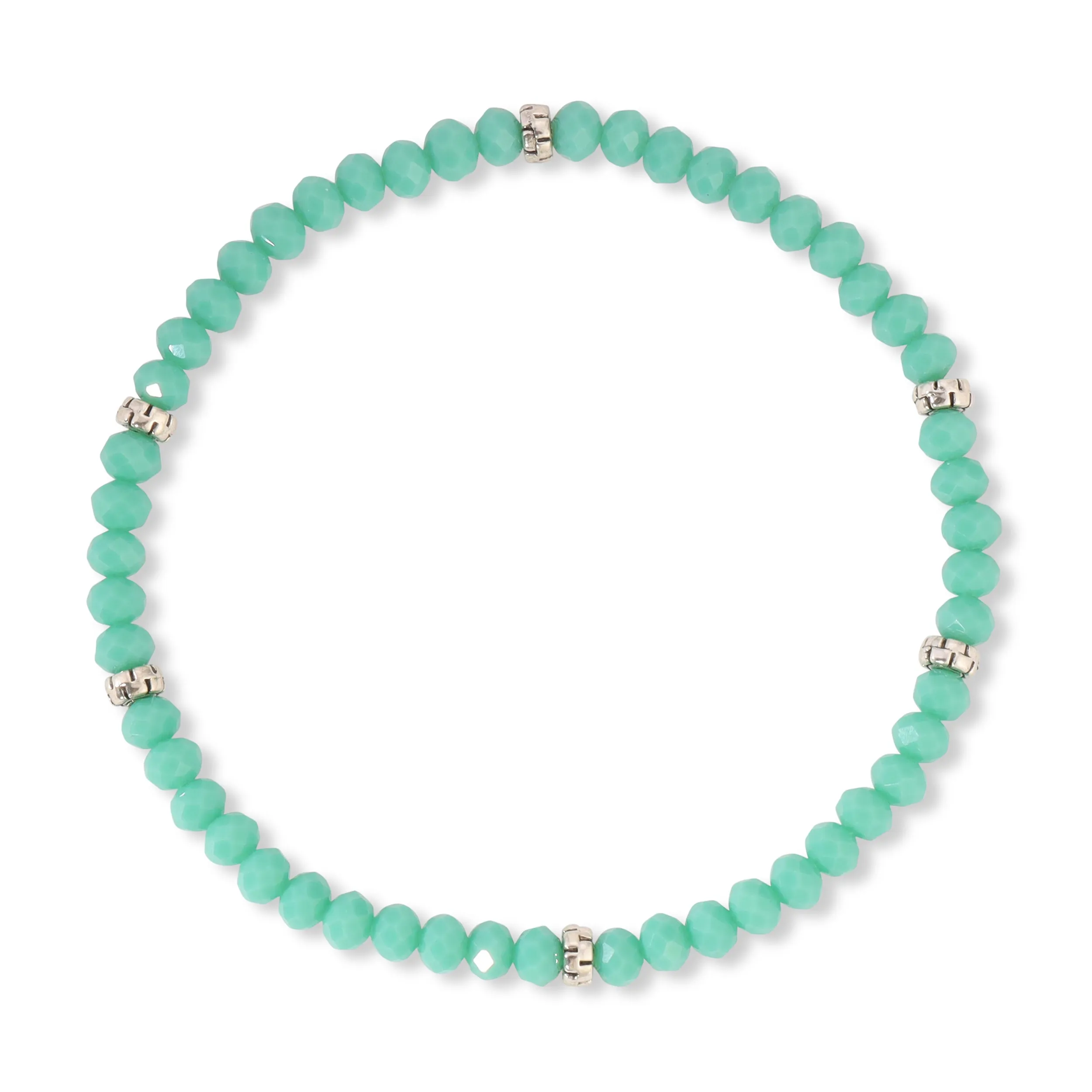 My FUN Colors Mini Crystal Bracelet Turquoise / Silver Accent