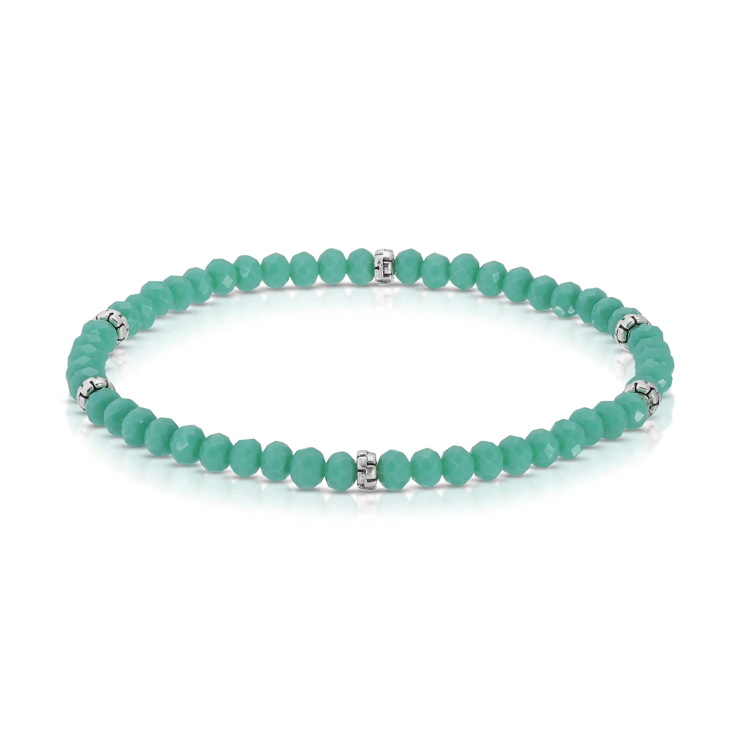 My FUN Colors Mini Crystal Bracelet Turquoise / Silver Accent