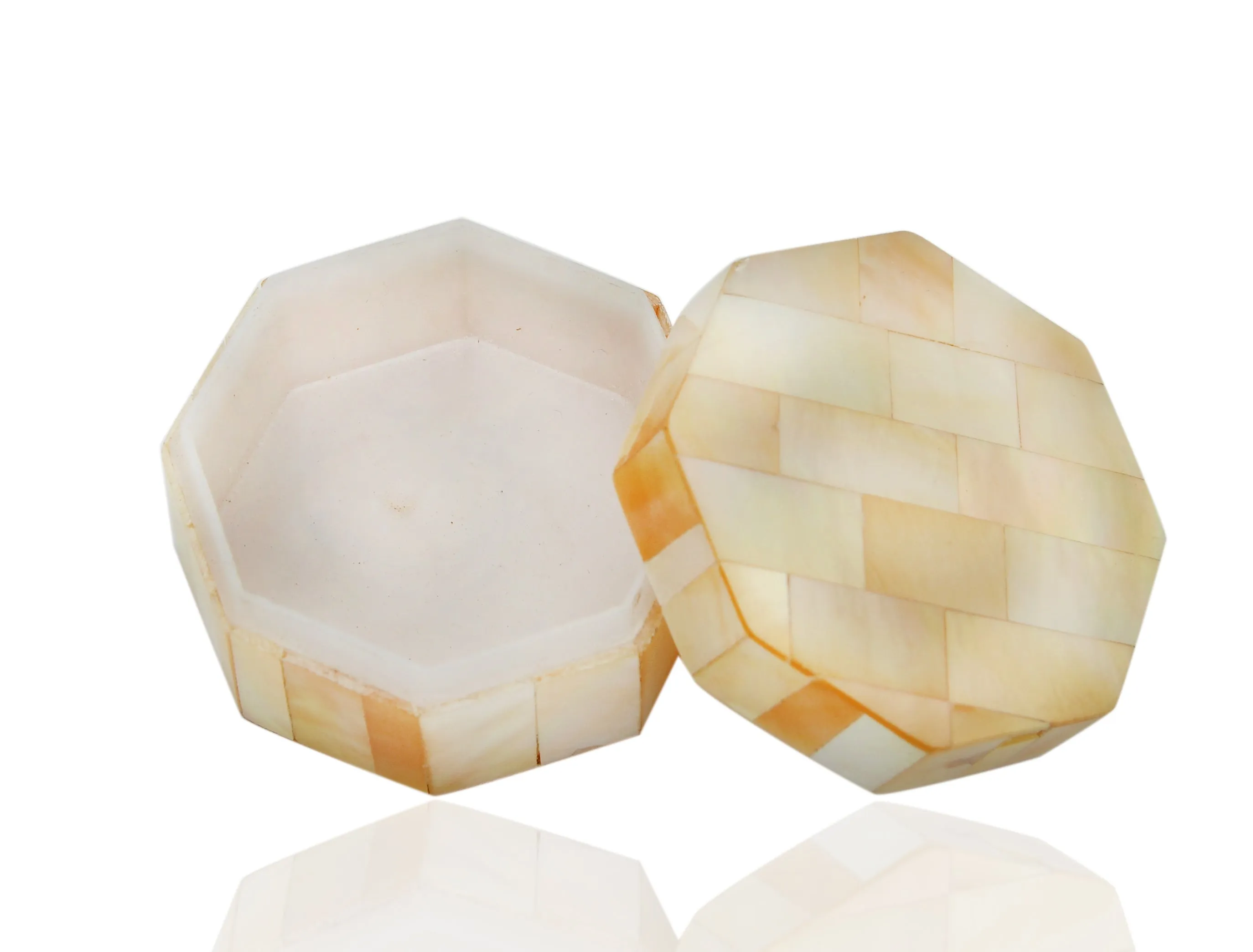 Myanmar Natural Mother of Pearl Jewelry Box Ring Bracelet Necklace Case