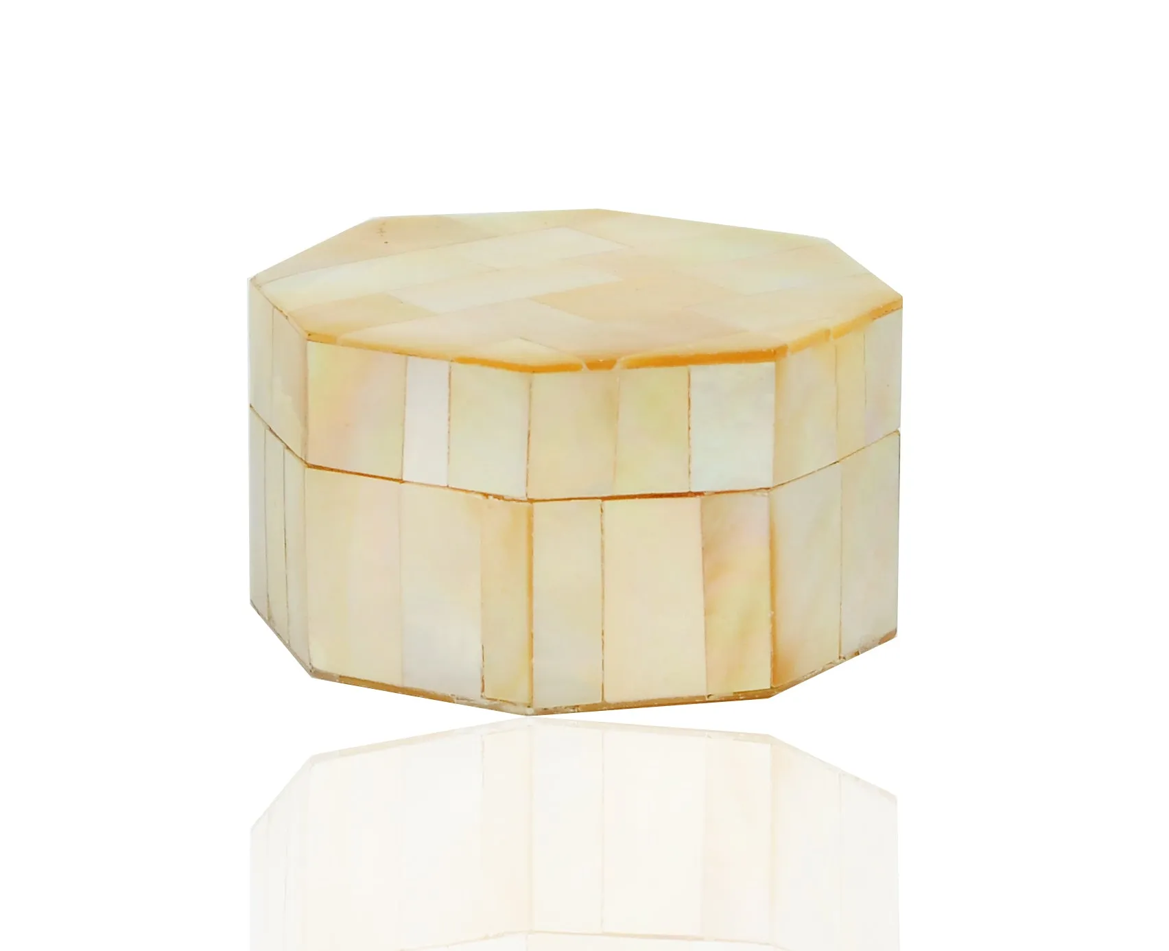 Myanmar Natural Mother of Pearl Jewelry Box Ring Bracelet Necklace Case