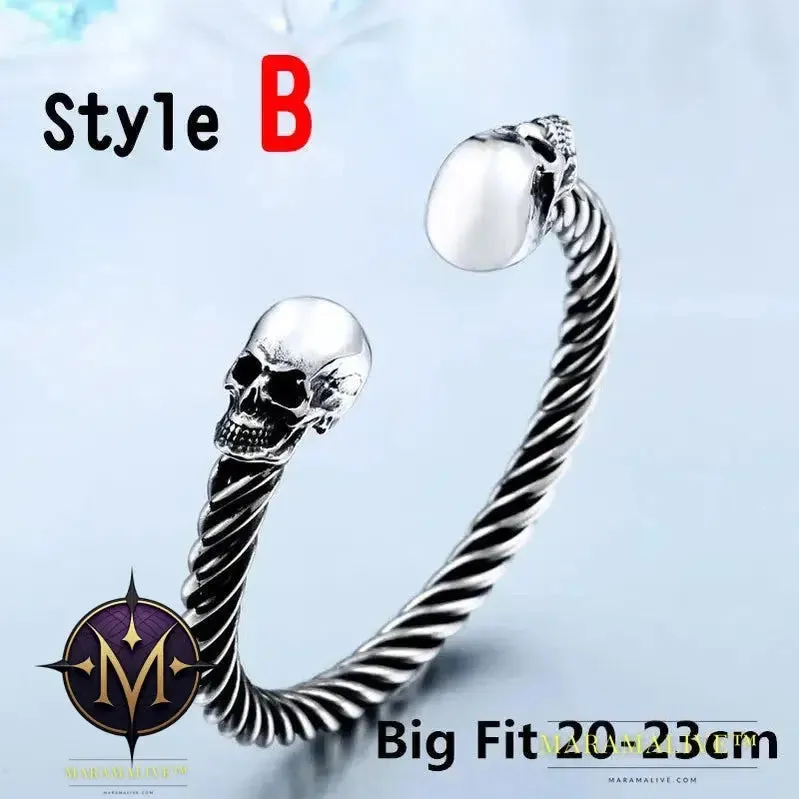 New Cool Punk Skull Bracelet For Man 316 Stainless Steel love Bangle Man's High Quality Jewelry BRG-012