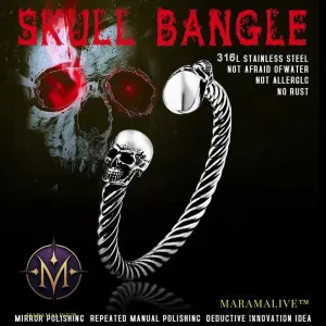 New Cool Punk Skull Bracelet For Man 316 Stainless Steel love Bangle Man's High Quality Jewelry BRG-012