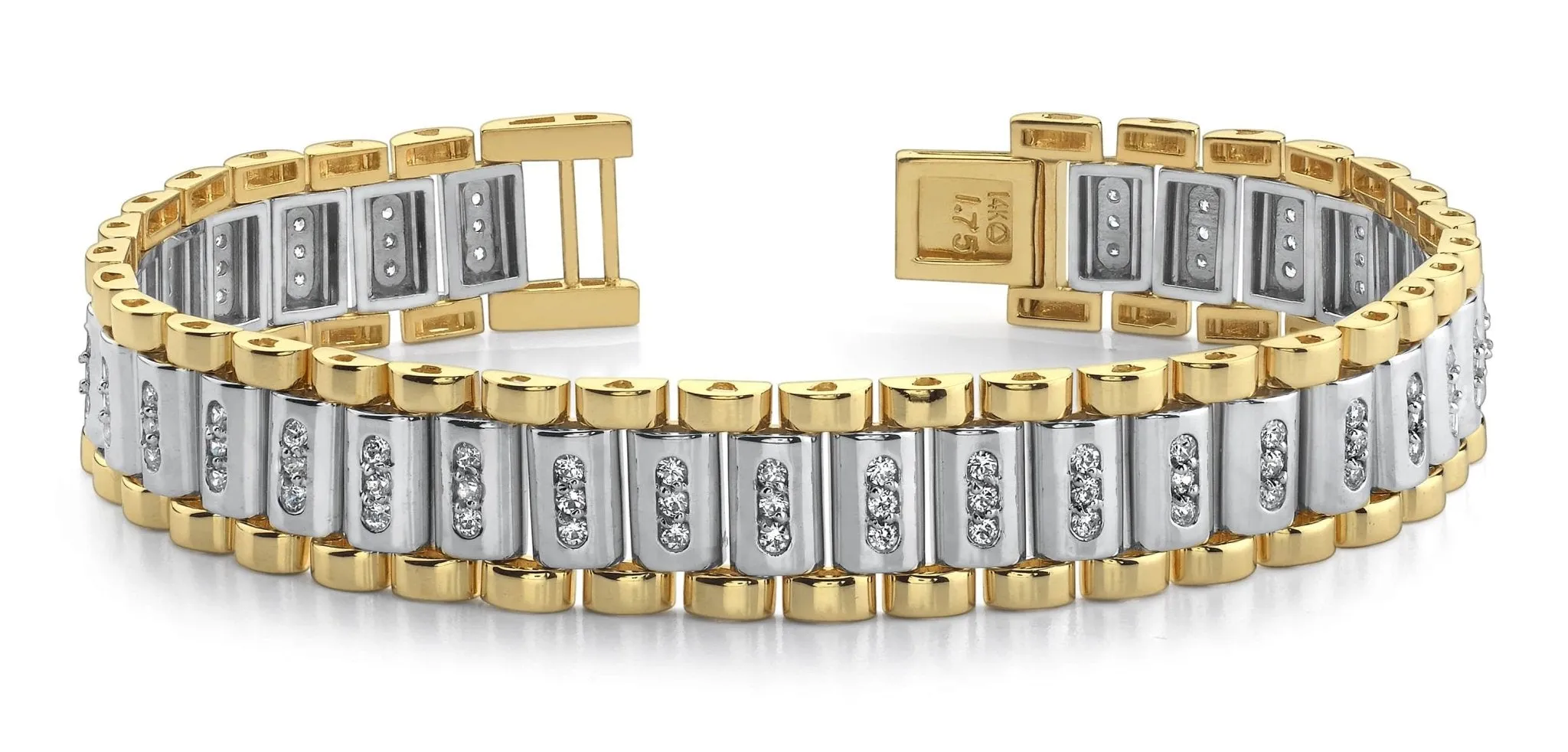 Number 99 Lab-Grown Diamond Bracelet with 1.98 ct.(finished) 1.75mm