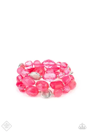 Oceanside Bliss Pink Paparazzi Bracelet