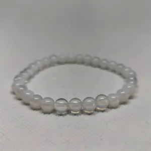 Opalite Round Bead Crystal Bracelet