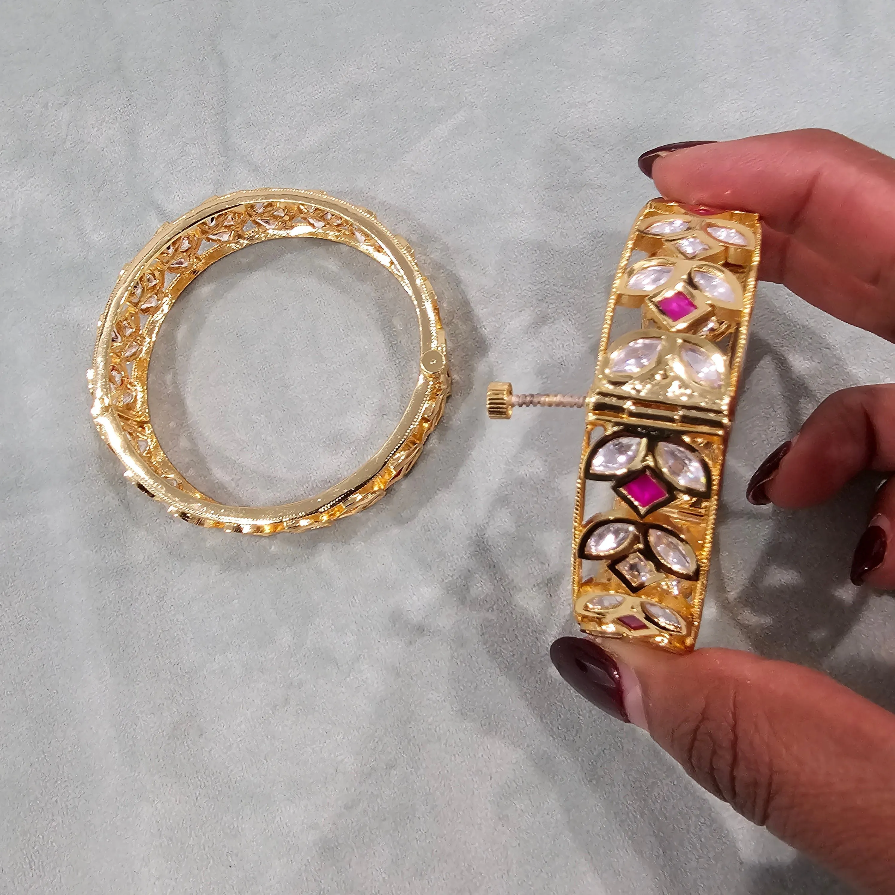 Openable Kundan Bangles