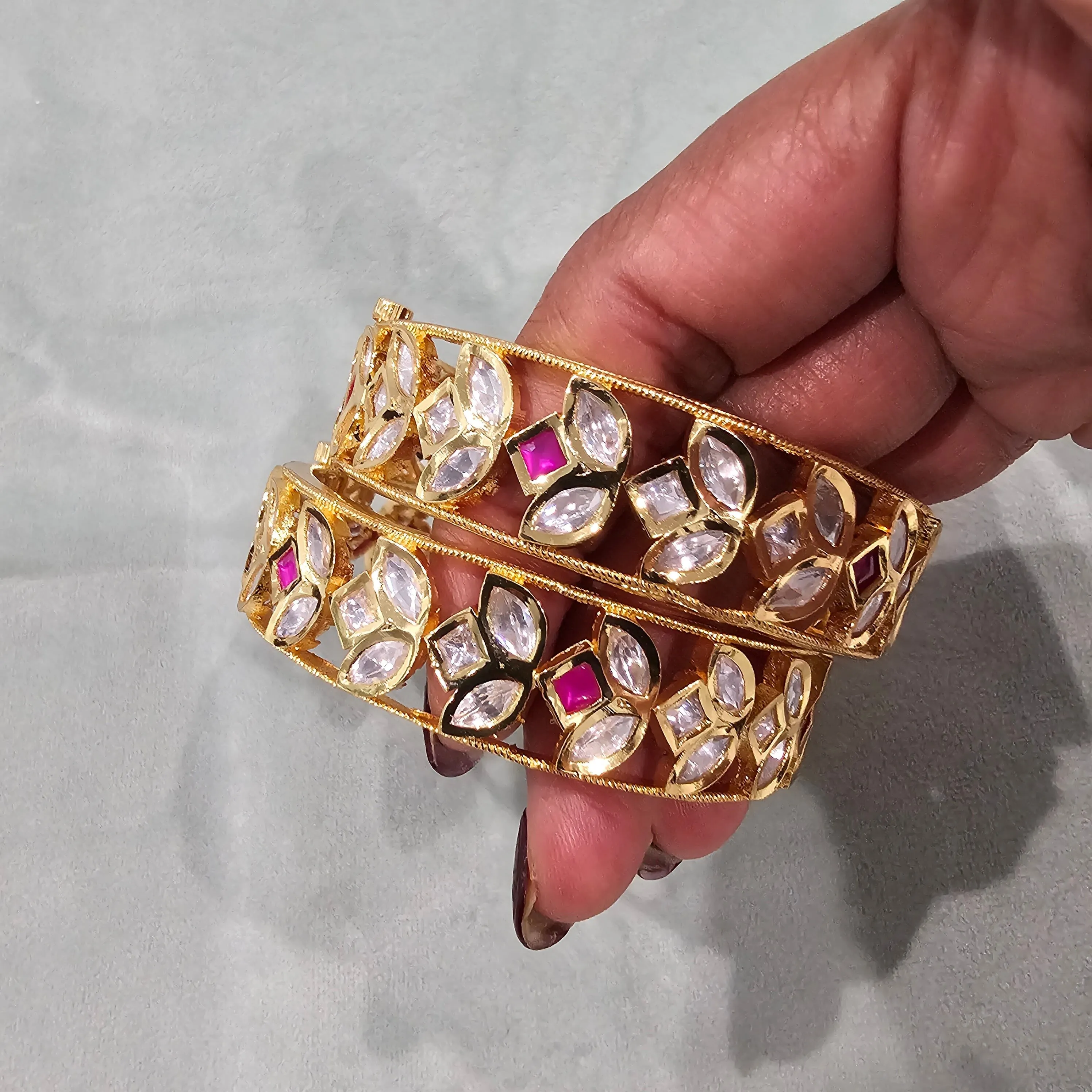 Openable Kundan Bangles