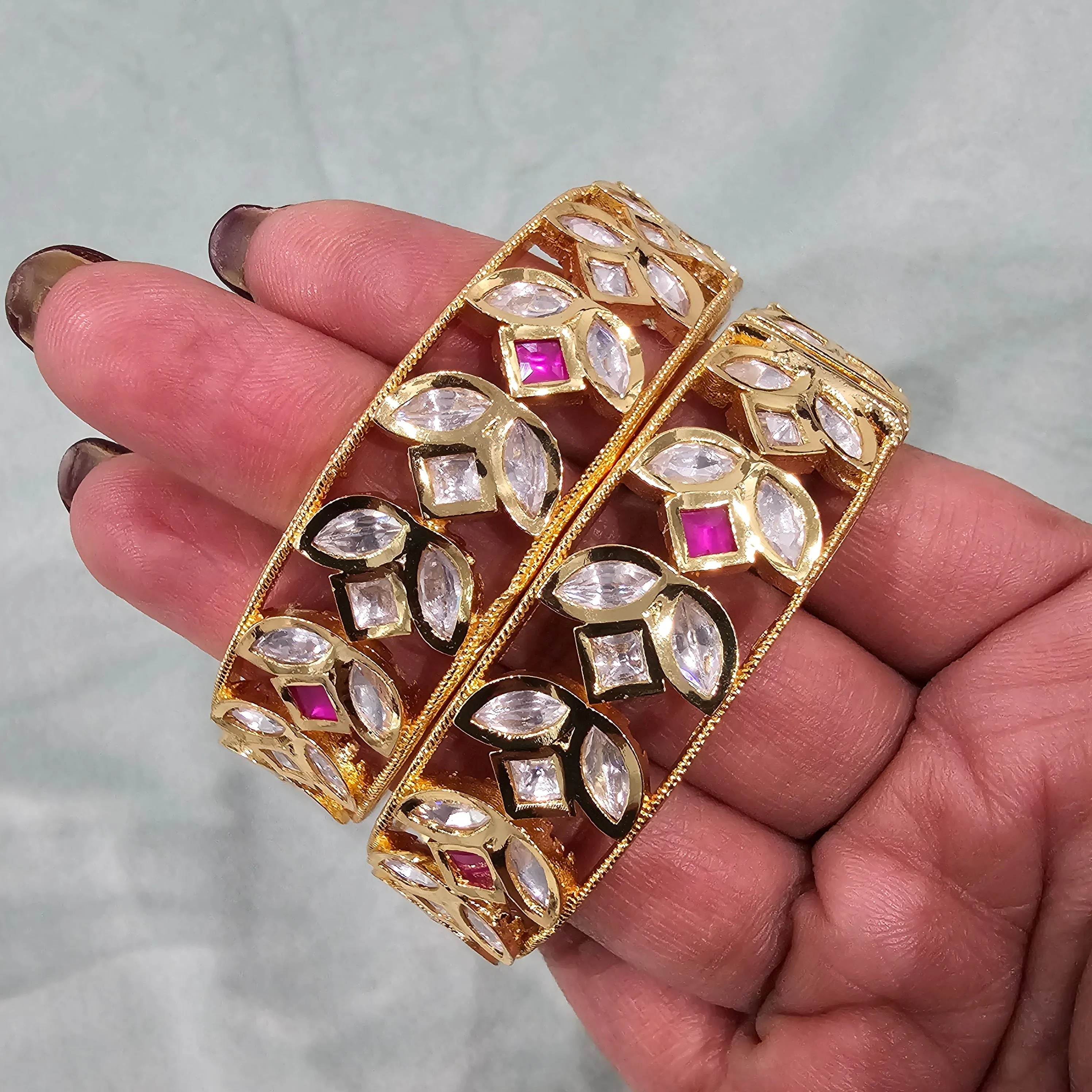 Openable Kundan Bangles