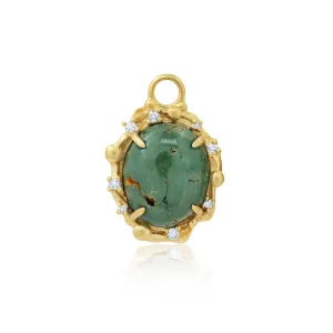 Oval Diamond Turquoise Charm