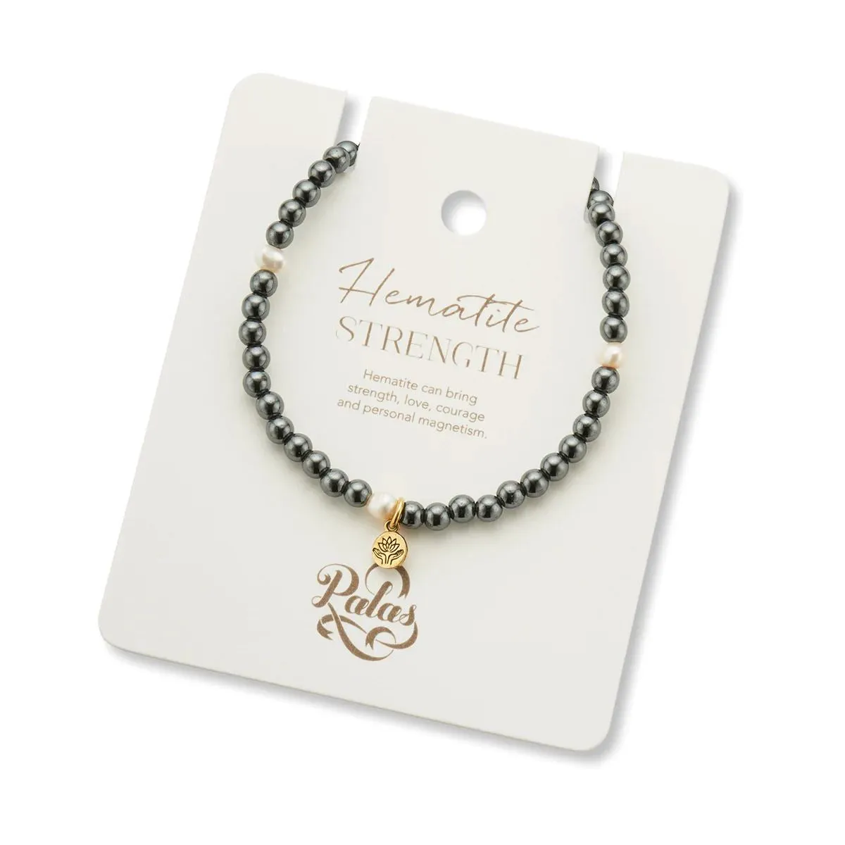 PALAS Hematite & Pearl Propensity Gem Bracelet
