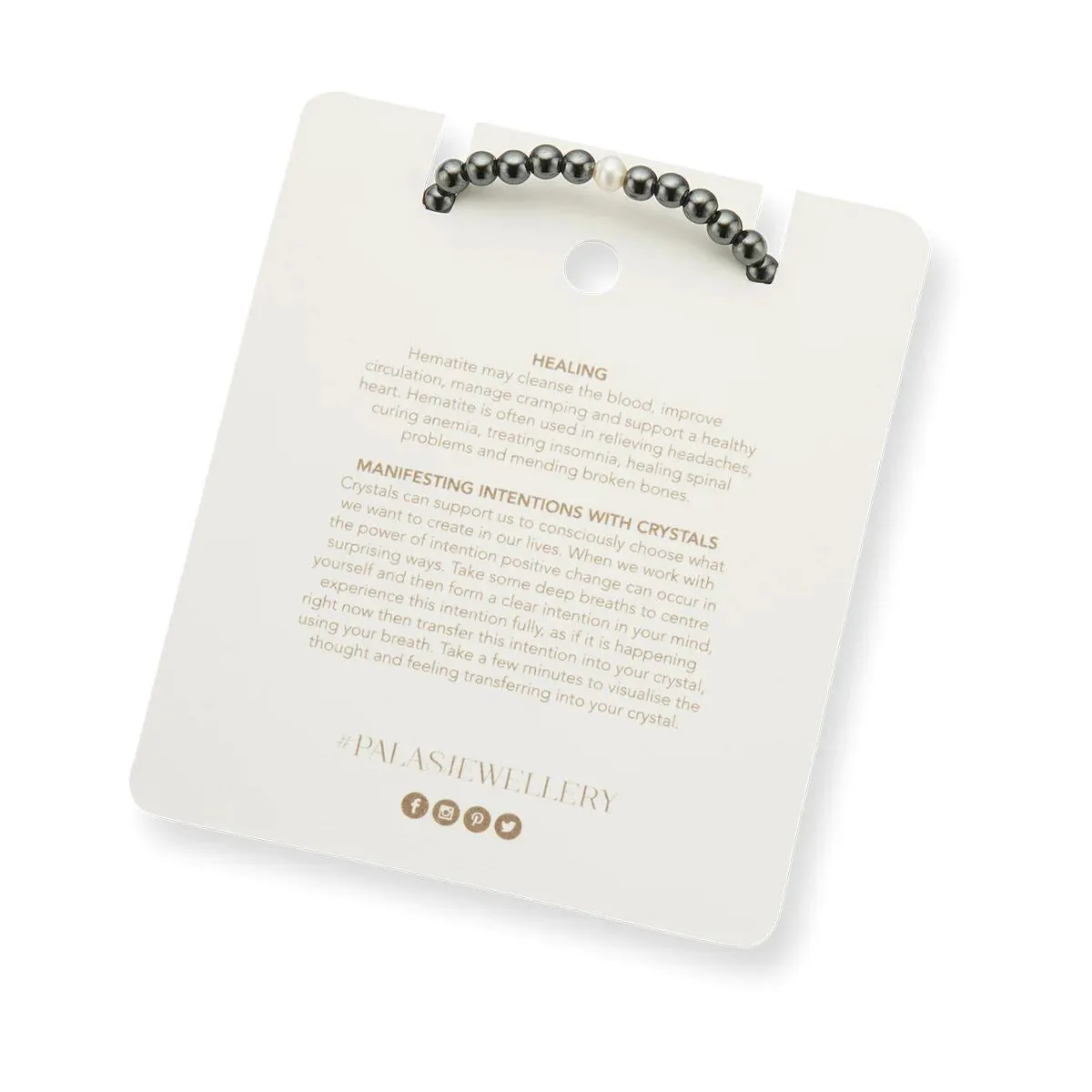 PALAS Hematite & Pearl Propensity Gem Bracelet