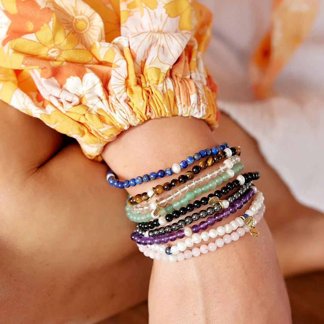 PALAS Hematite & Pearl Propensity Gem Bracelet