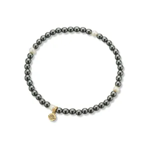 PALAS Hematite & Pearl Propensity Gem Bracelet