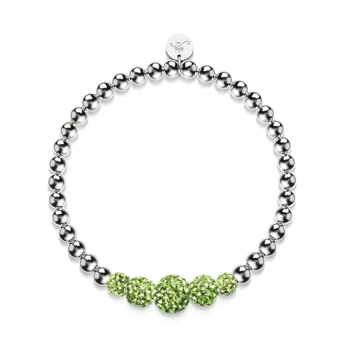 Palm Green | Crystal Cascade Kikiballa Bracelet