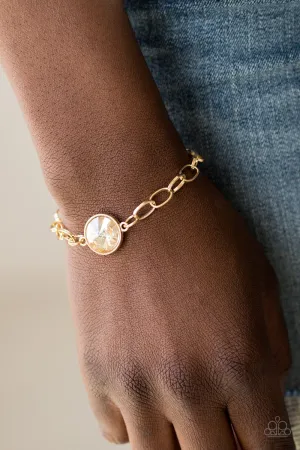 Paparazzi - All Aglitter - Gold Bracelet