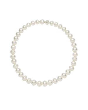Paspaley Triangle Pearl Strand Necklace | 12-16mm Triangle Pearls and Paspaley Signature Diamond