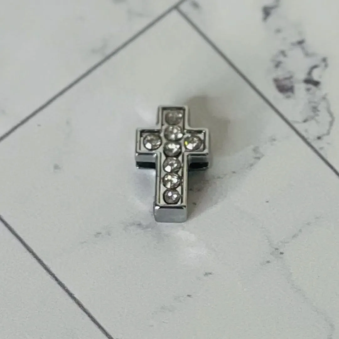 PavéCross Charm -Silver