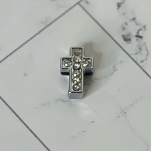 PavéCross Charm -Silver