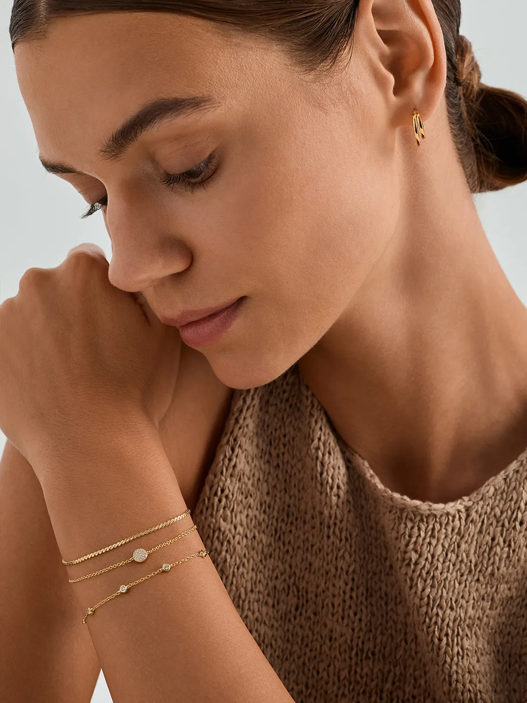 Pave Crystal Round Bracelet