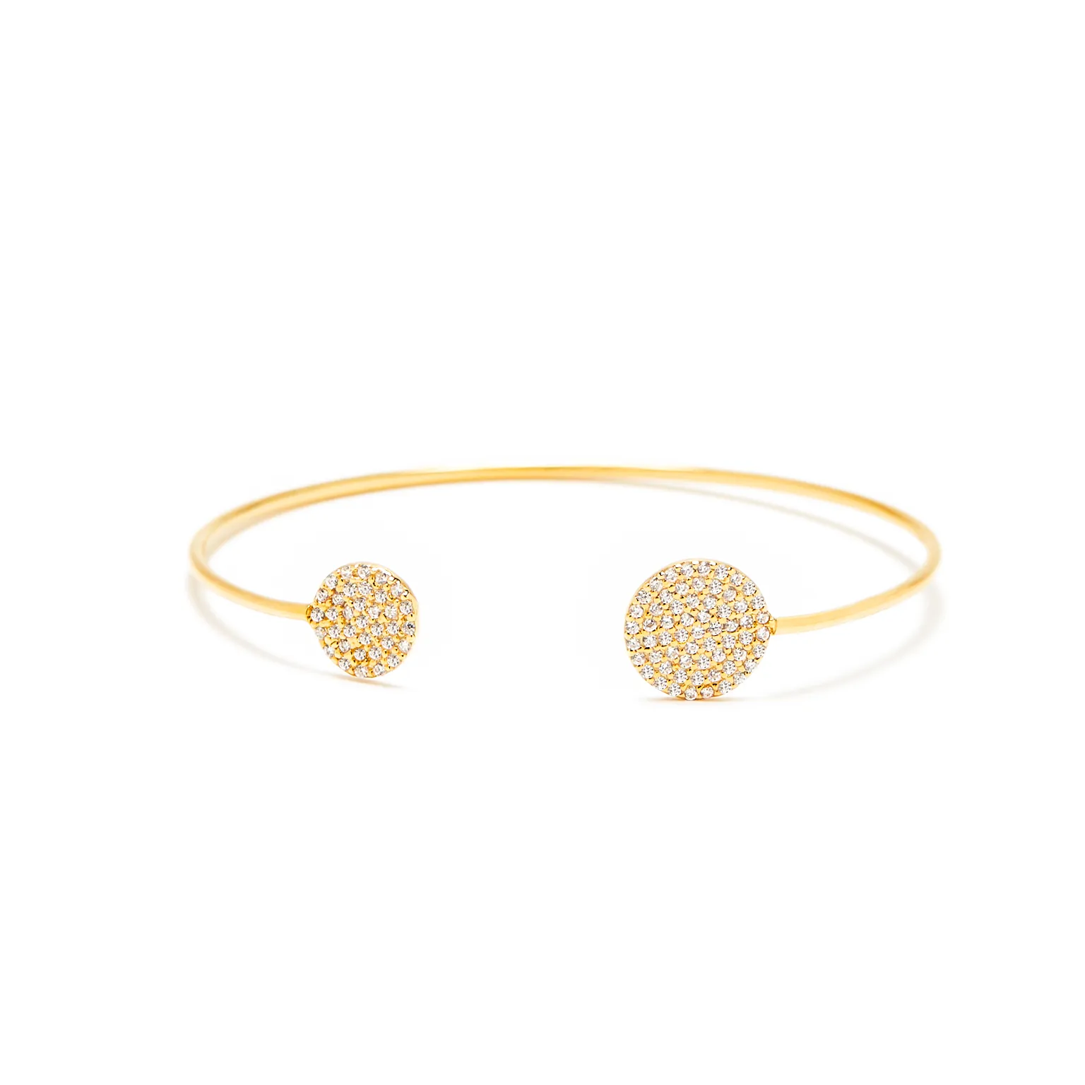 Pave Disc Bangle