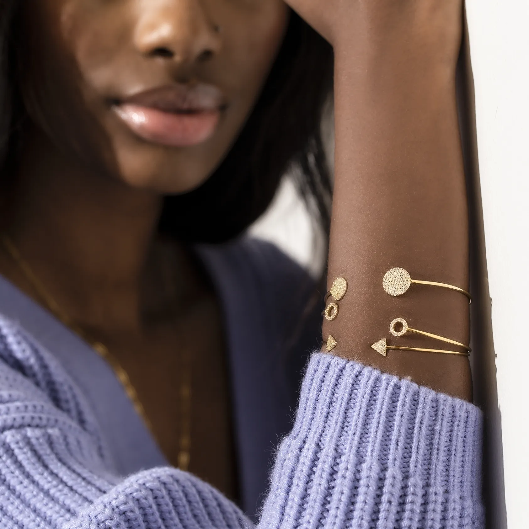 Pave Disc Bangle