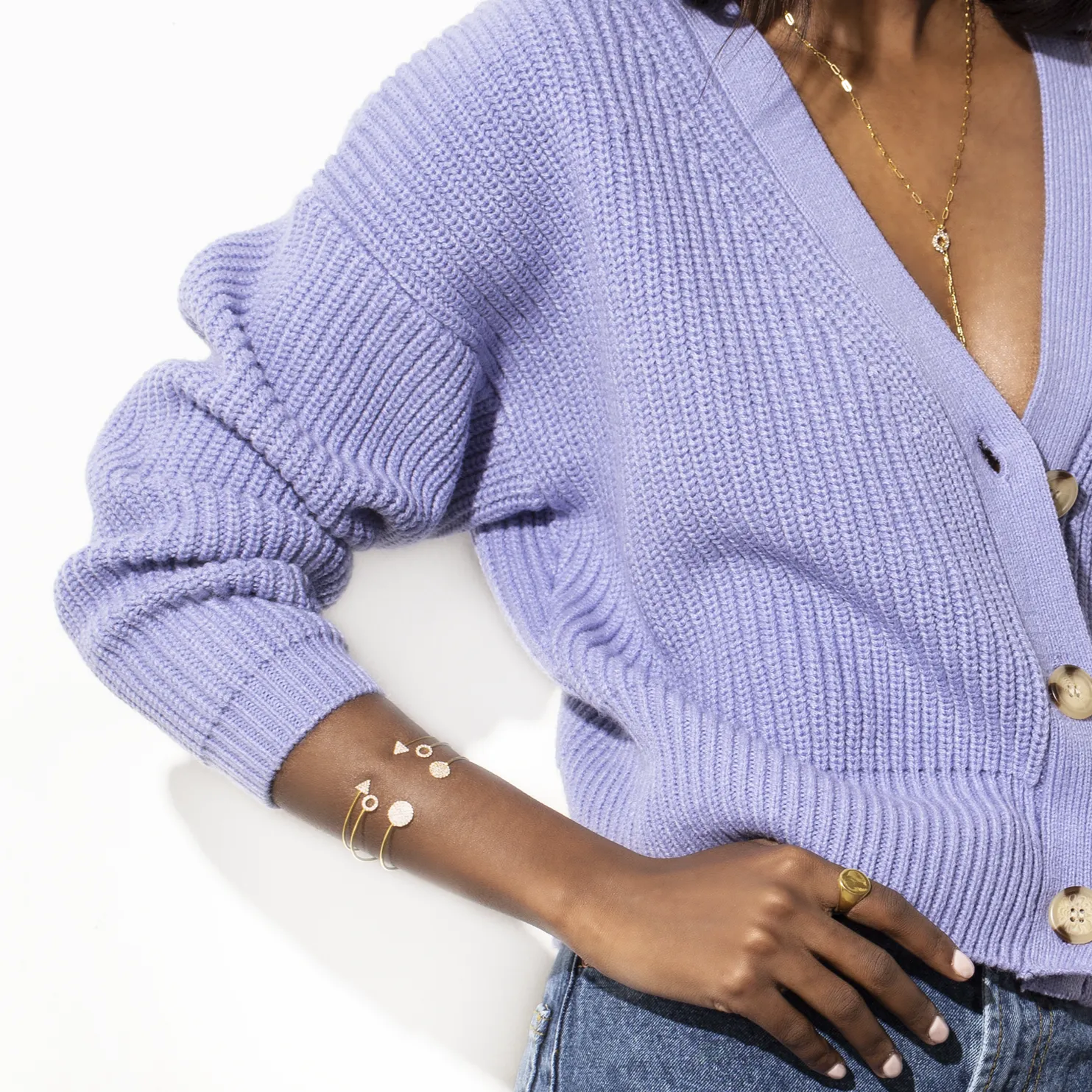 Pave Disc Bangle