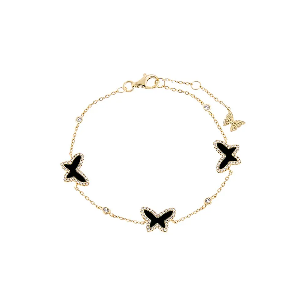 Pave Multi Butterfly Stone Bracelet